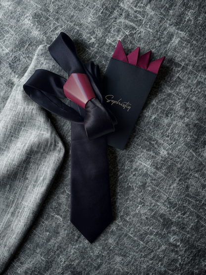 Sophistiq™ PreFold Pocket Square, Burgundy Red